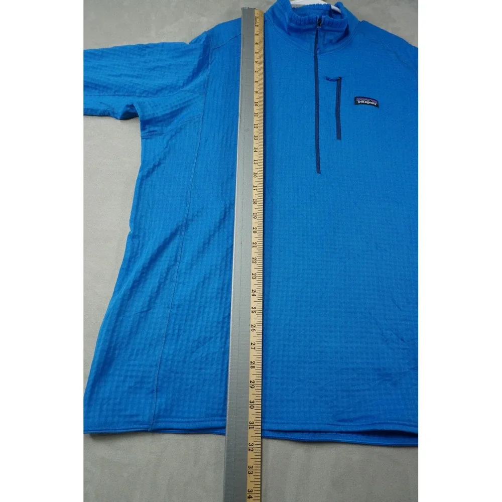 Patagonia R1 Jacket Mens 2XL Blue 1/2 Half Zip Pullover Polartec Fleece‎ Outdoor